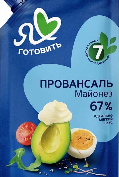 Майонез Я люблю готовить классический провансаль 67% 700мл