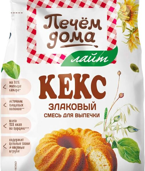Смесь для выпечки Печем дома Лайт Кекс Злаковый 300г