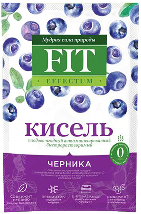 

Кисель Fiteffectum быстрорастворимый черника