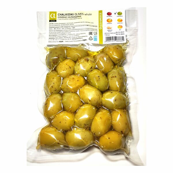 Оливки Халкидики XL с косточкой