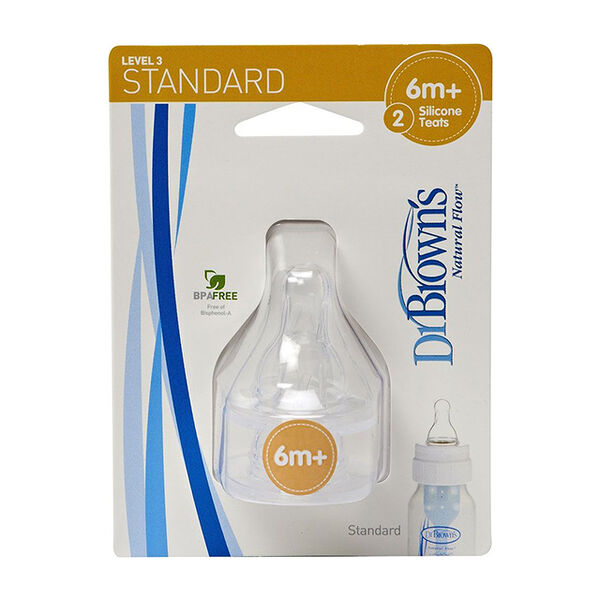 Доктор Браун соска силиконовая 3 уровня 6M+ 332 N2