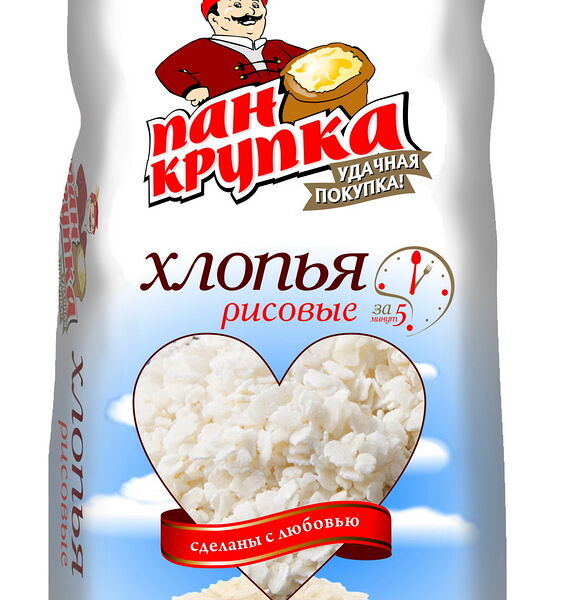 Хлопья рисовые 400г Пан Крупка