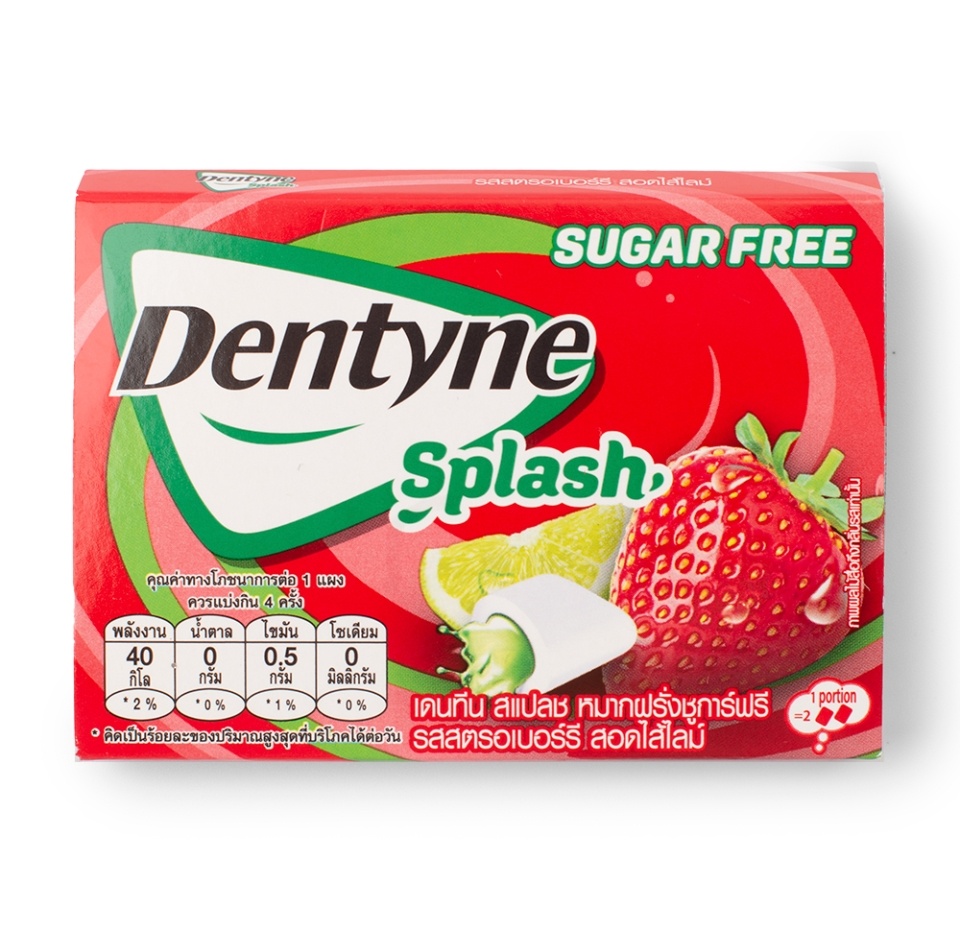 

Жевательная резинка Dentyne Splash Strawberry Lime, Таиланд