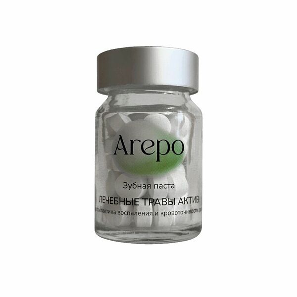Arepo Зубная паста Лечебные травы актив в таблетках 55 шт