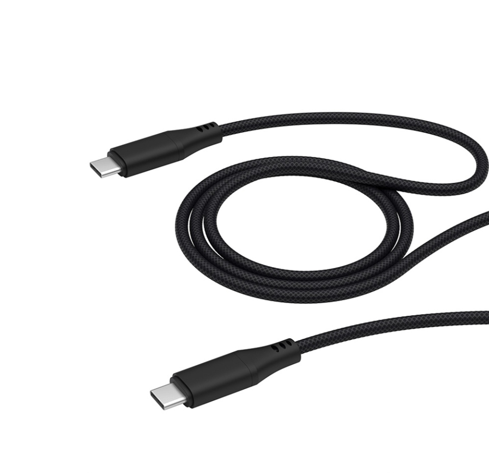 

Дата-кабель Usb-c - Usb-c Deppa 5a, 100w, 1.2м, ткань, черный, Китай