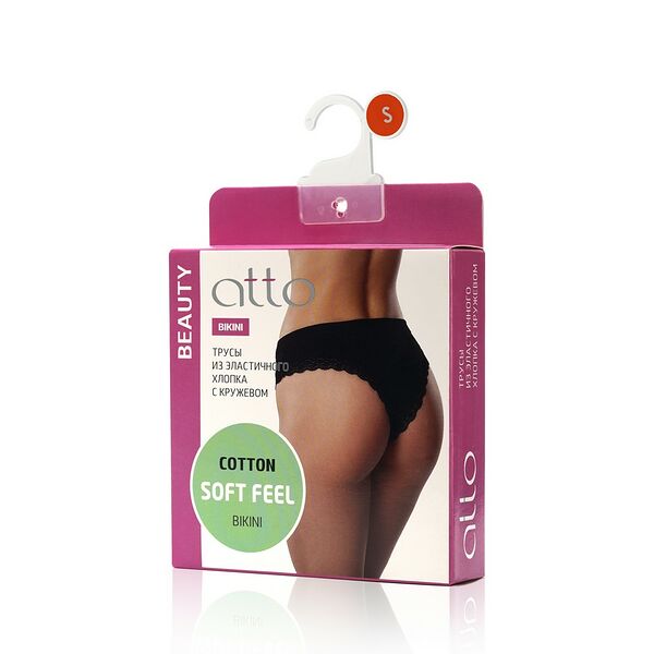 Женские трусы Atto Beauty Bikini, Черный, S