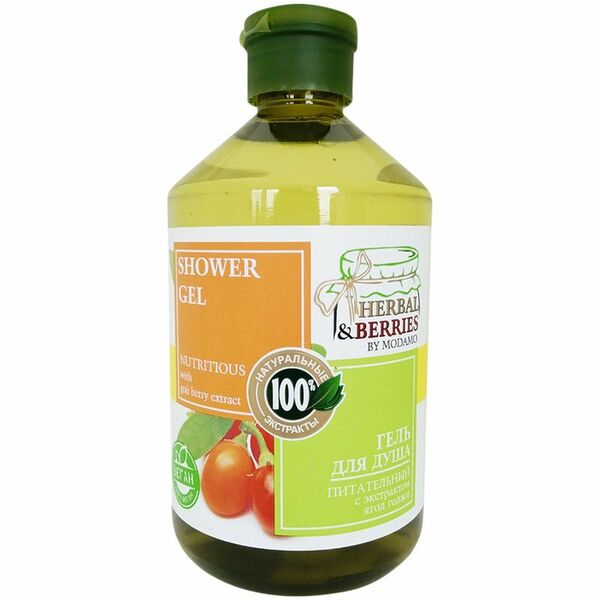 Гель для душа Herbal&Berries by Madamo питательный с экстрактом ягод годжи, 500 мл