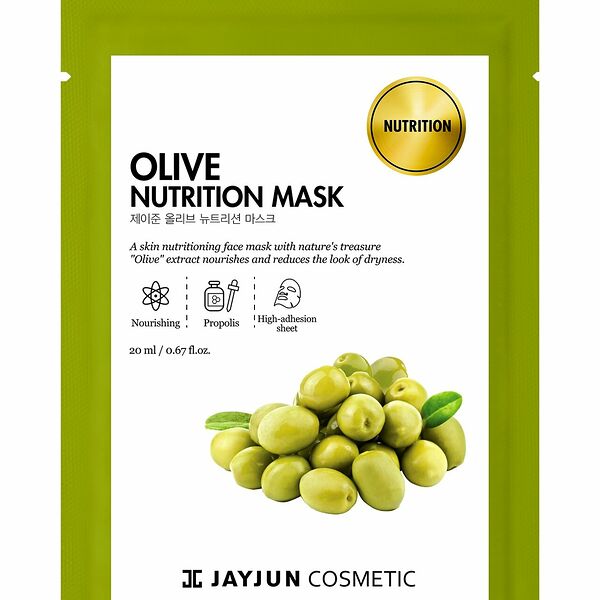 Маска тканевая для лица JAYJUN Olive Nutrition Mask питательная с оливой