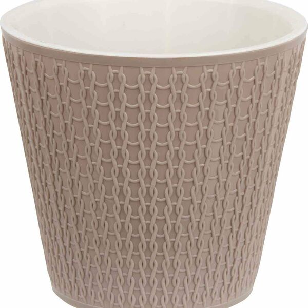 Горшок для цветов Idiland 7015 Velvet цвет: бежевый, 1,6 л