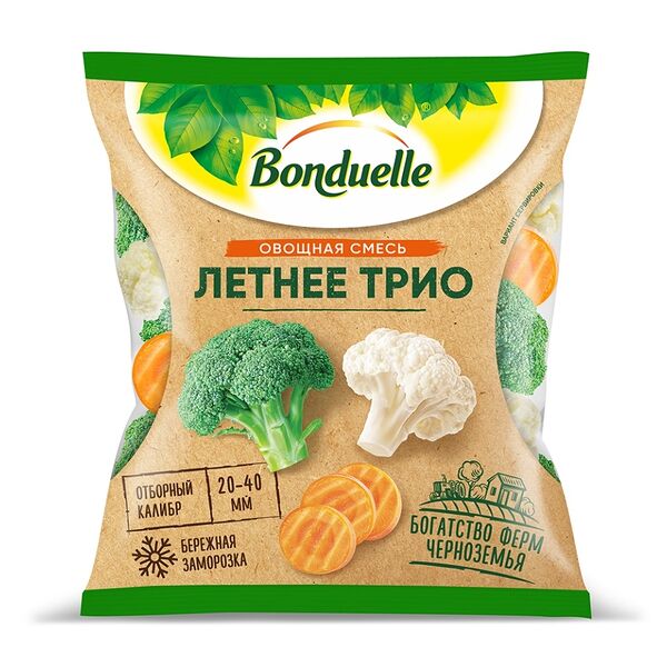 Овощи Bonduelle Летнее трио, смесь замороженная, 400 г
