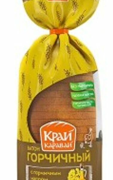 Батон Край Каравай Горчичный нарезка, 250г