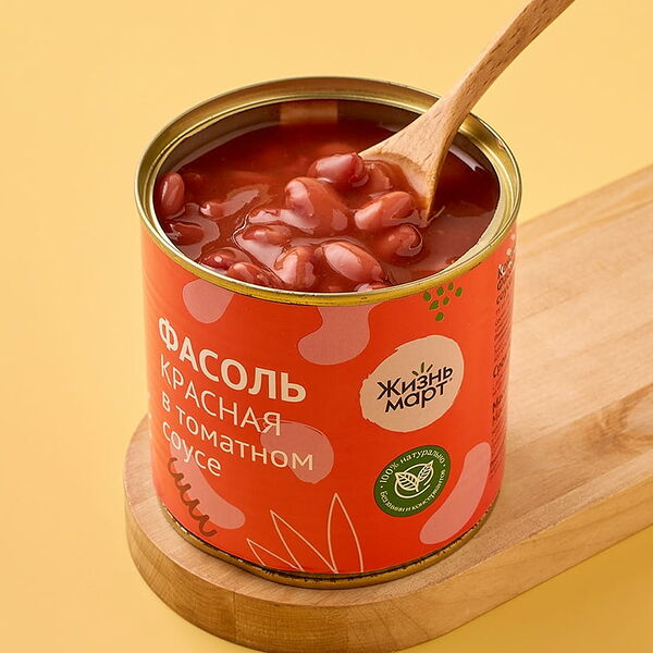 Фасоль красная в томатном соусе консервированная