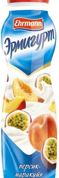 Йогурт питьевой Эрмигурт с персиком и маракуйей 1.2% 290 г