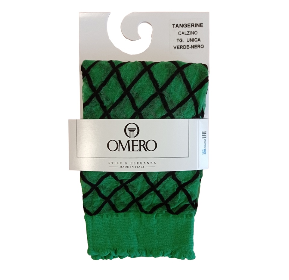 

Носки Omero Tangerine calzino цвет 6056 Verde/Nero One size, Италия