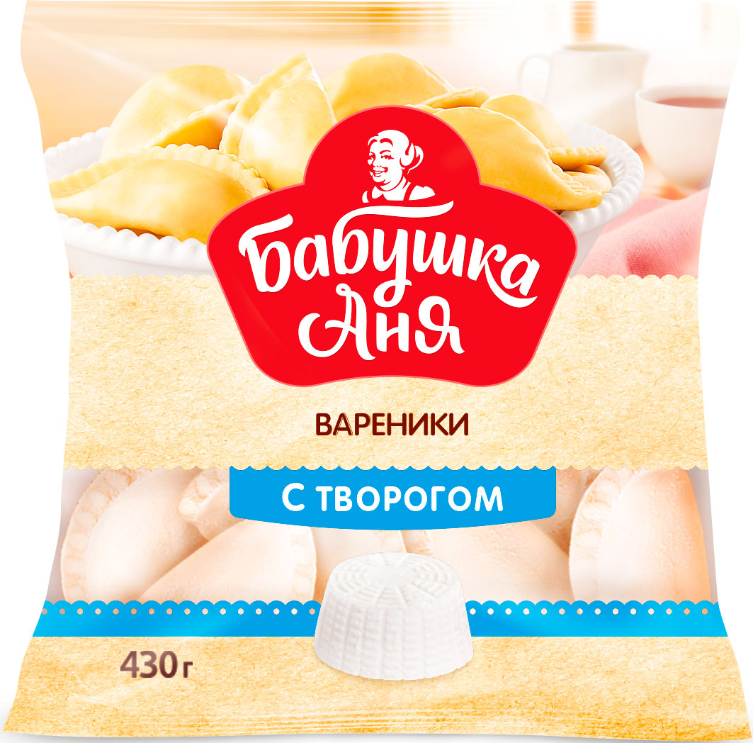 

Вареники Бабушка Аня с творогом 430 г