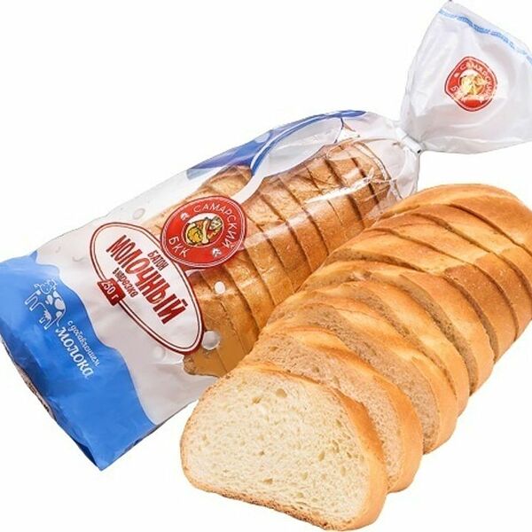 Батон Самарский БКК Молочный подовый нарезка, 250г