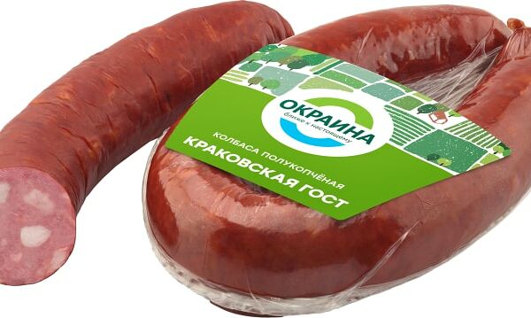 Колбаса Окраина Краковская полукопченая 350г
