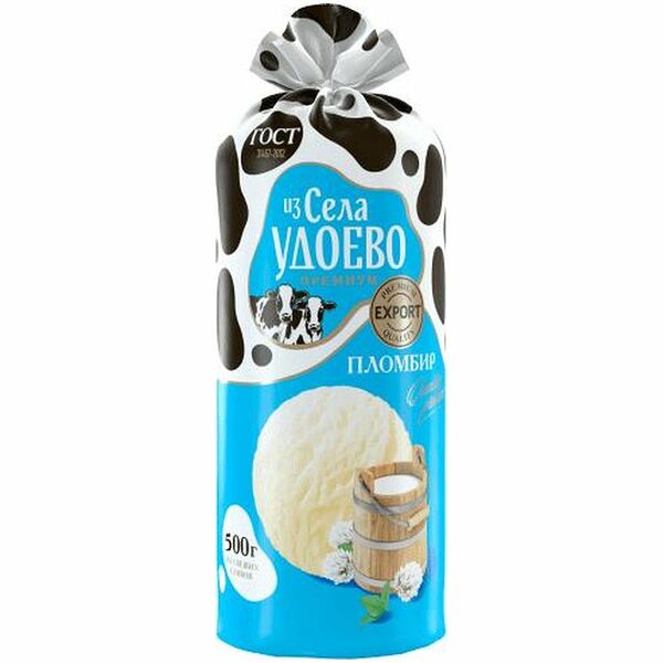 Мороженое Из села Удоево пломбир, брикет, 500г