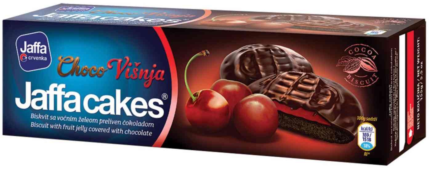 

Печенье бисквитное Jaffa Crvenka с вишневым желе покрытое шоколадом 155 г