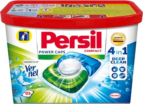 

Капсулы для стирки Персил Power Caps Свежесть от Вернель 4в1 21 шт