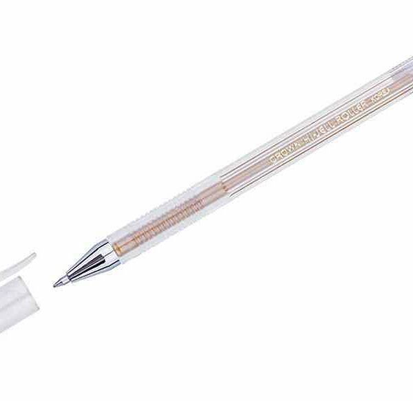 Ручка гелевая Crown Hi-Jell цвет пасты: оранжевый металлик, 0,7 мм