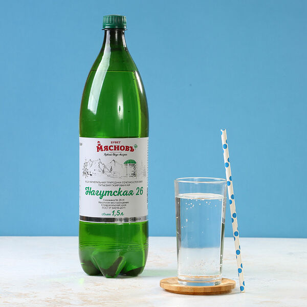 Вода минеральная МясновЪ Буфет Нагутская-26 лечебно-столовая, 1.5 л