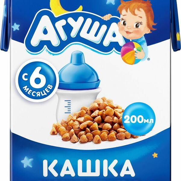 Каша молочная Агуша Засыпайка гречка с 6 мес. 2.5% 200мл