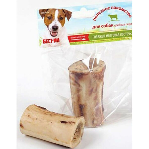 Бест-Ин Кость говяжья мозговая для средних пород собак 200-250 г