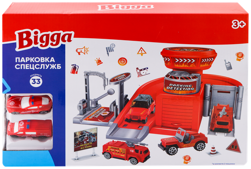 

Набор игровой BIGGA Парковка спецслужб, 33 предмета Арт. W18X202/W18X203/W18X207