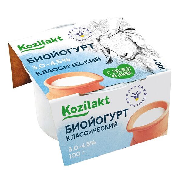 Биойогурт из козьего молока Kozilakt 3-4,5% классический