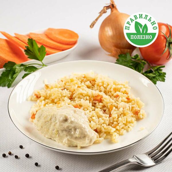 ПалычЛанч Кнели куриные на пару с рисом 210 г