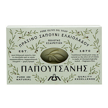 Мыло кусковое Papoutsanis из оливкового масла 125г, Греция