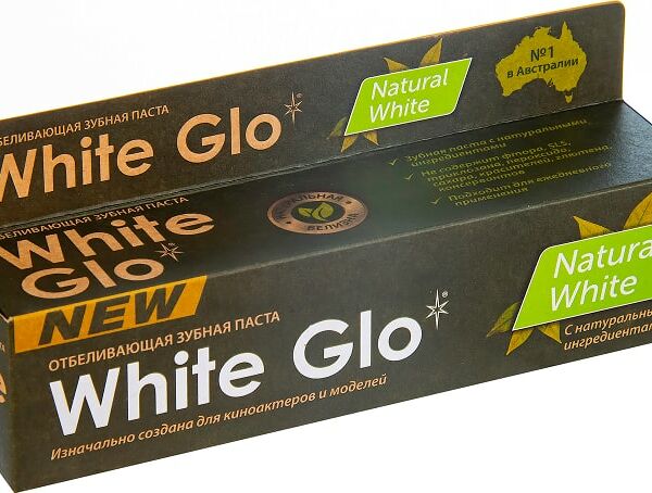Зубная паста White Glo Отбеливающая натуральная белизна 100 г
