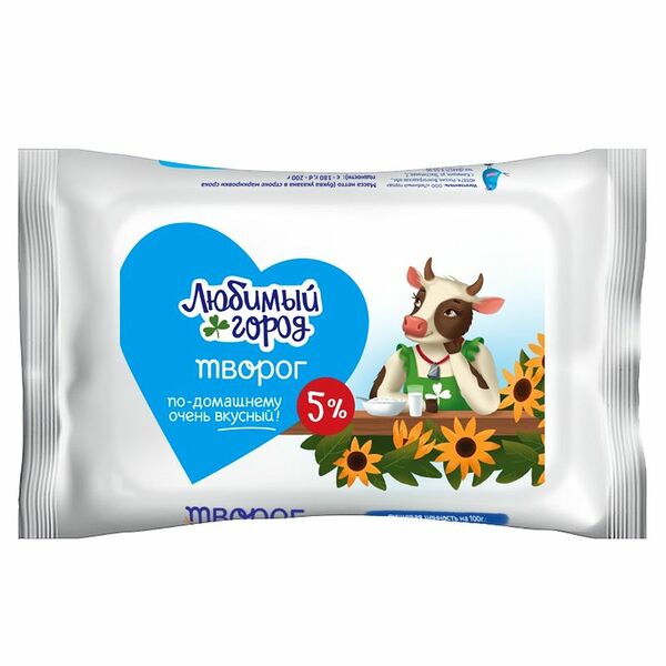 Творог Любимый город 5% 180 г
