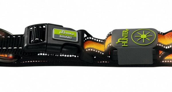 Hunter ошейник LED Manoa Glow светящийся 50-55 см., Оранжевый