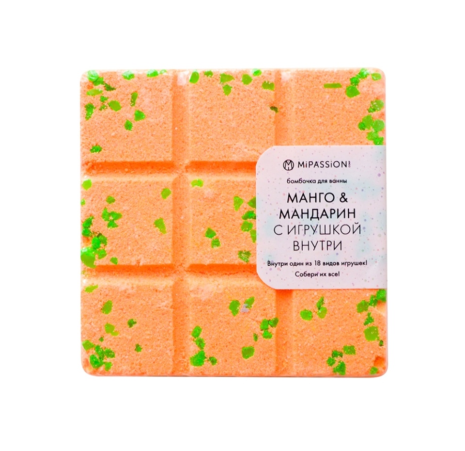 

Бомбочка для ванны Mipassion Манго и мандарин детская цвет и игрушка в ассортименте