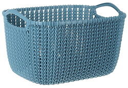 Корзинка KNIT S прямоугольная цвет морская волна