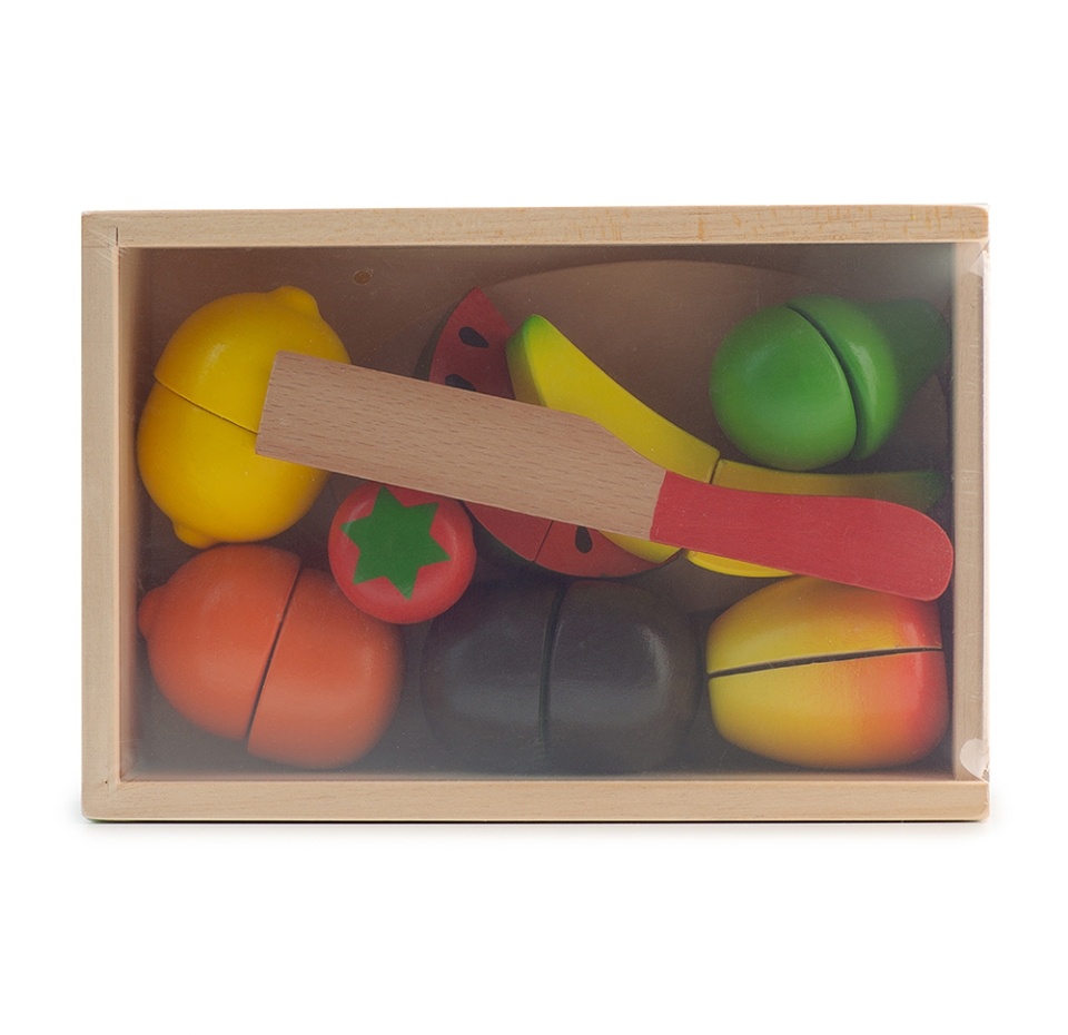

Игрушка New Classic Toys Аксессуары для игры Коробка с фруктами, материал дерево, 2+