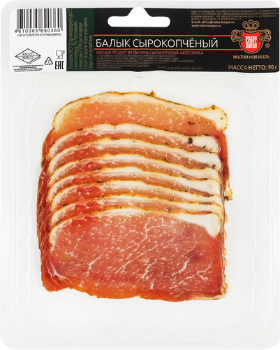 

Балык Велес из свинины сырокопченый 90 г