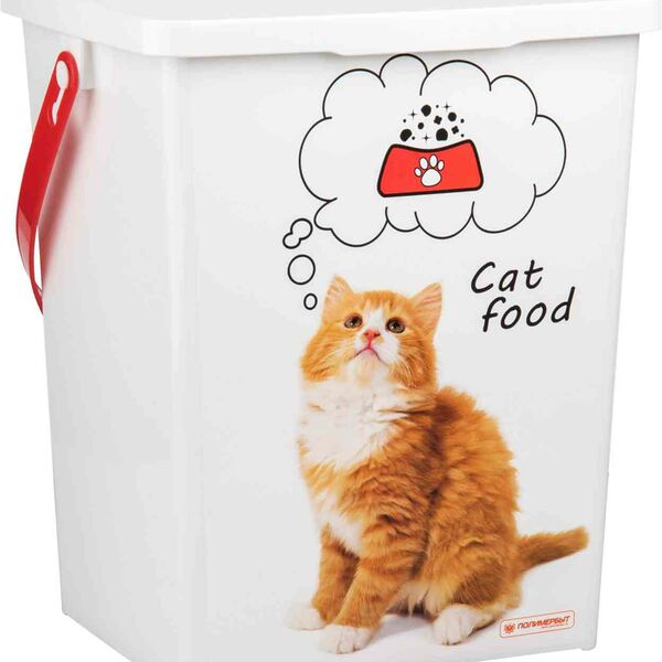 Контейнер для корма животных Полимербыт Кошки 8.5 л