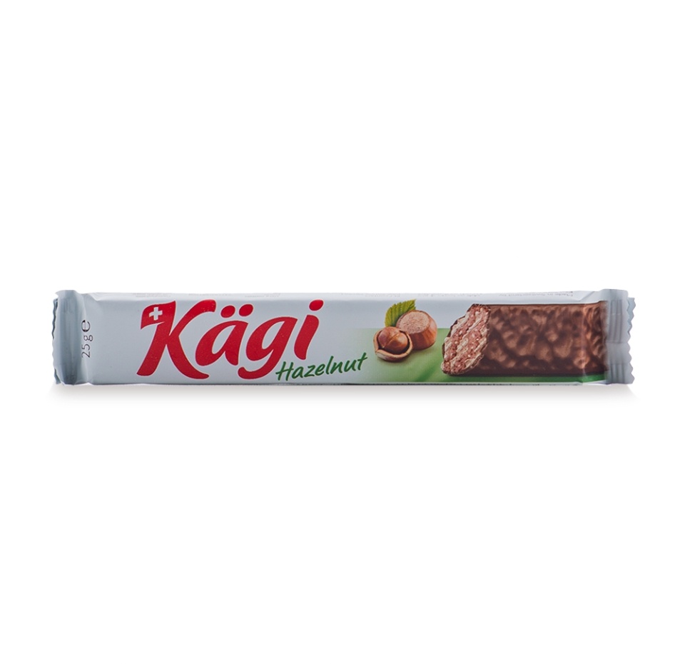 

Вафли Kagi Hazelnut с кремовой начинкой и фундуком в молочном шоколаде 25 г