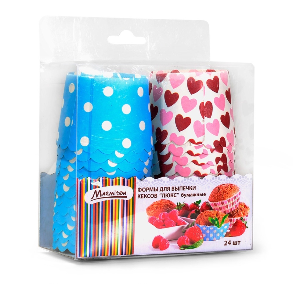 

Формы MARMITON Люкс для выпечки, бумажные, диаметр 5 см (24 шт в упаковке)