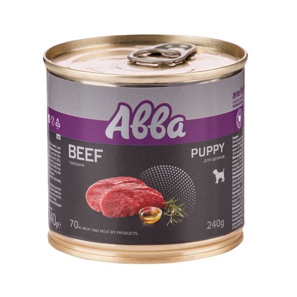 Консервы для щенков Aвва Puppy Говядина 240 г