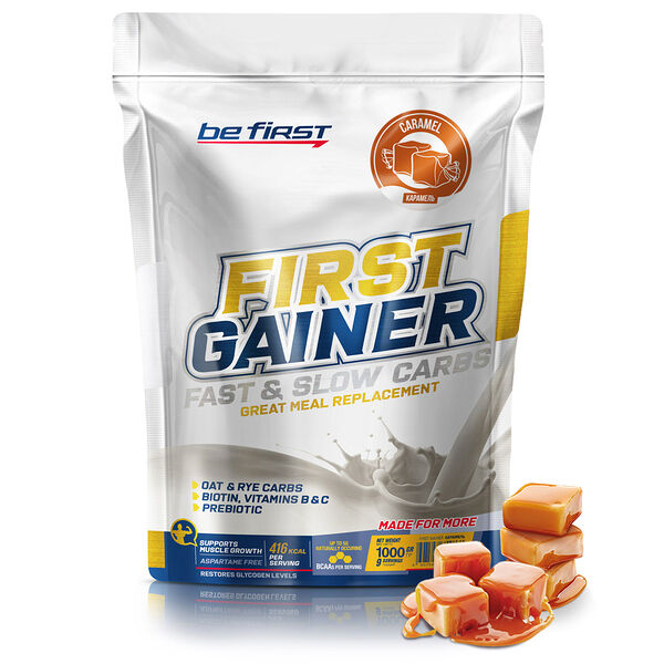 Be First Gainer Fast & Slow Carbs 1000 г карамель