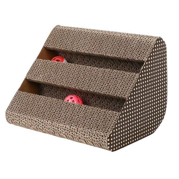 Когтеточка-игрушка, Игра с двумя игрушками, коричневый 