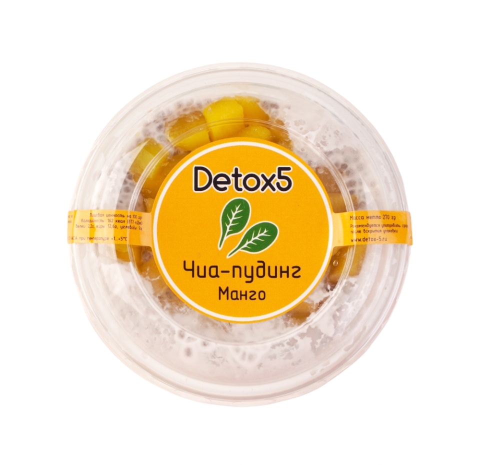 

Чиа-пудинг Манго Detox5 270г, Россия