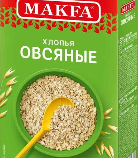 Хлопья Makfa овсяные традиционные 400г