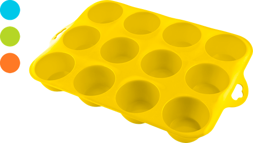 Форма для маффинов HOMECLUB Delice 32,5x24,5x4см, цвет в ассортименте, 12шт