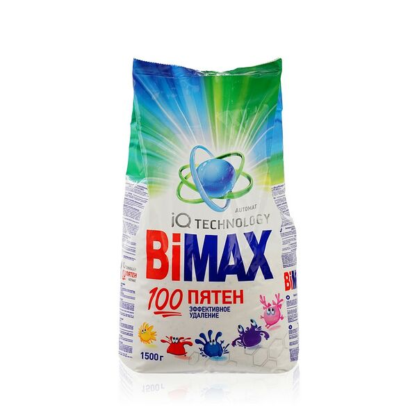 Порошок для стирки белья Bimax 100 пятен 1500г