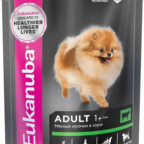 Eukanuba Dog пауч для взрослых собак (кусочки в соусе) Говядина